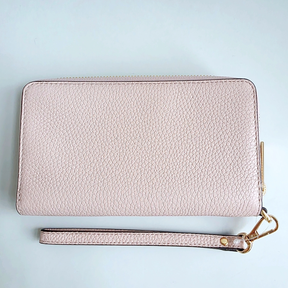 NWT Michael Kors Pink Leather Zip Wallet - Picture 2 of 7